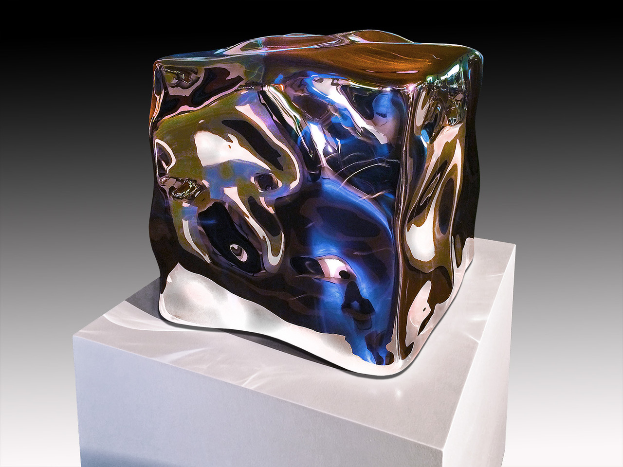 Liquid State Pause , 2014 High Chromium Stainless Steel 22h x 22w x 22d inches