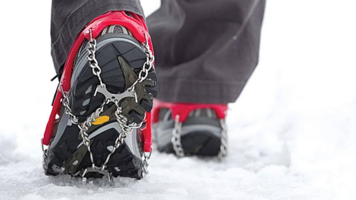 A pair of Microspikes can greatly improve winter traction.