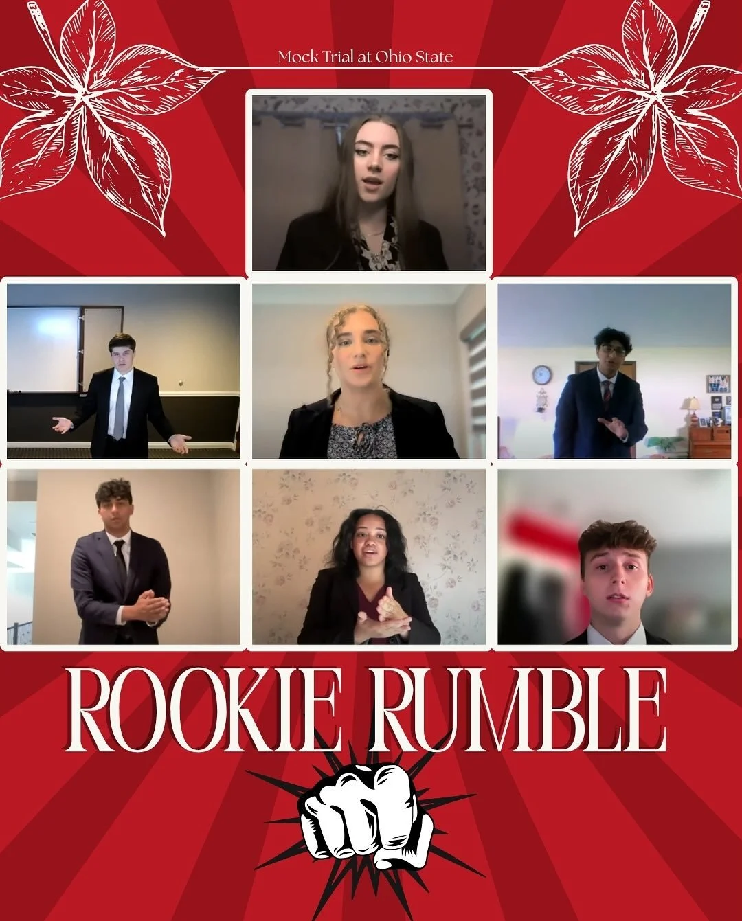 At the end of July, some of our team members competed in the annual ROOKIE RUMBLE, an online summer competition for competitors just finishing their first or second year of mock trial! 

After their weekend of competition, we are happy to say that th