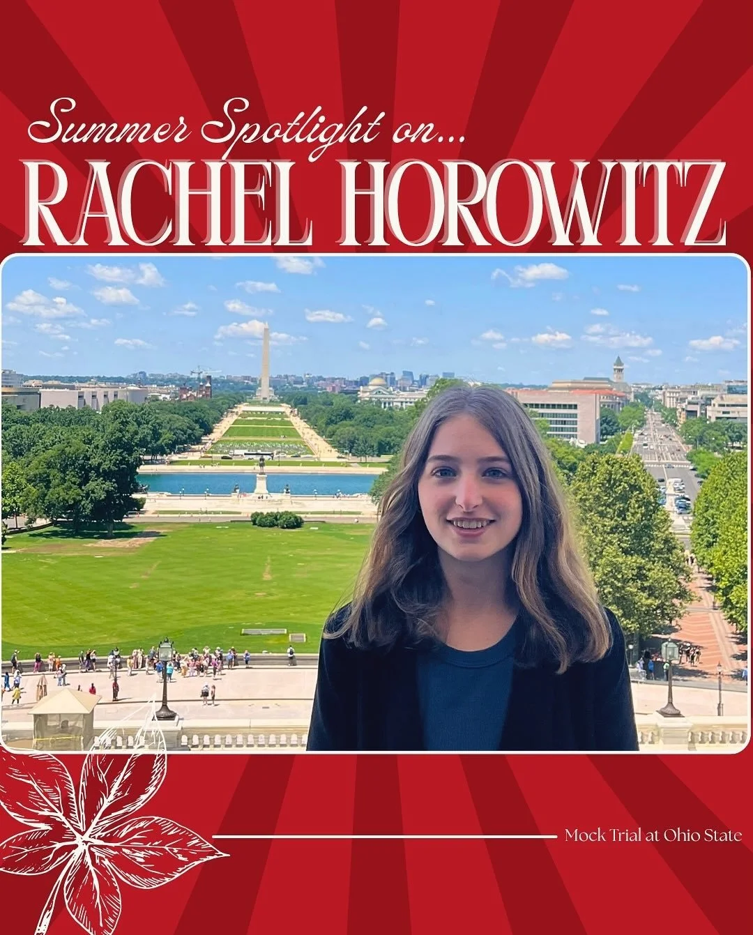 What another wonderful monday with a new summer spotlight!!!!! This week we are featuring our very own Rachel Horowitz 🙂&zwj;↕️🙌!! Listen to her current fav song while you read ~

Rachel is a rising junior who has been on our team since her freshma