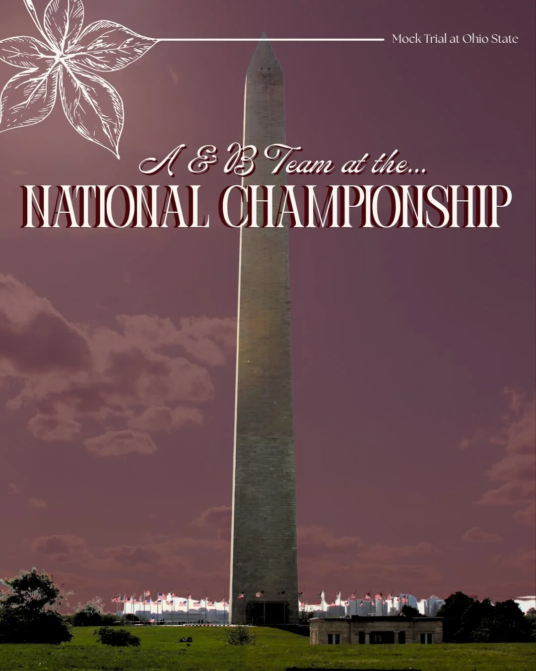 THE BUCKEYES TAKE ON THE NATIONAL CHAMPIONSHIP TOURNAMENT 🏆🏆🏆

This past weekend, MT@OSU traveled to Washington, D.C. to compete at NCT with TWO!! teams!! And, we are excited to say, that A Team came home with the FIRST HONORABLE MENTION out of th