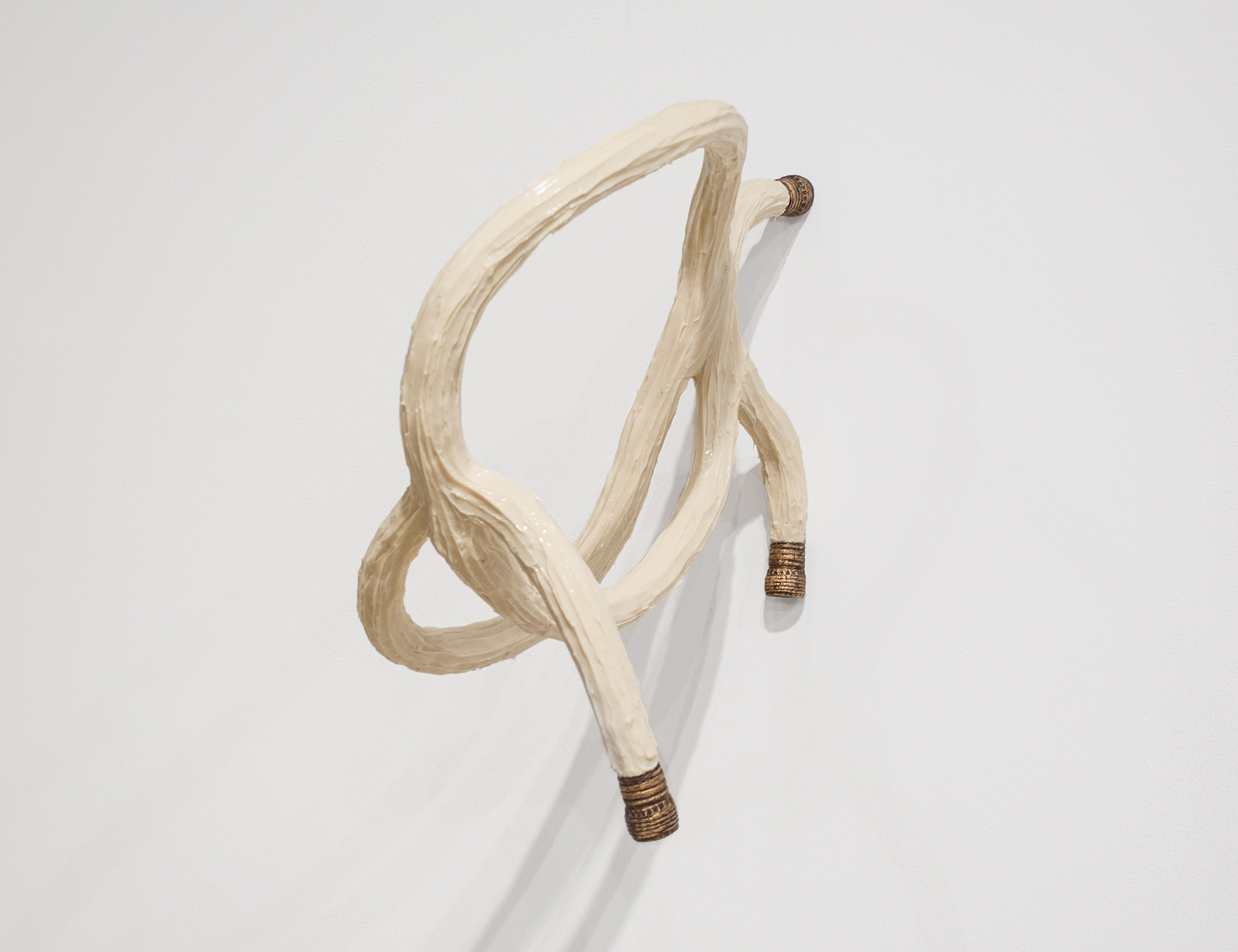 Water hose, Knot 2015 20” x 11” x 19.5” Rope, rubber, aluminum, plastic, pigment, oil-based paint