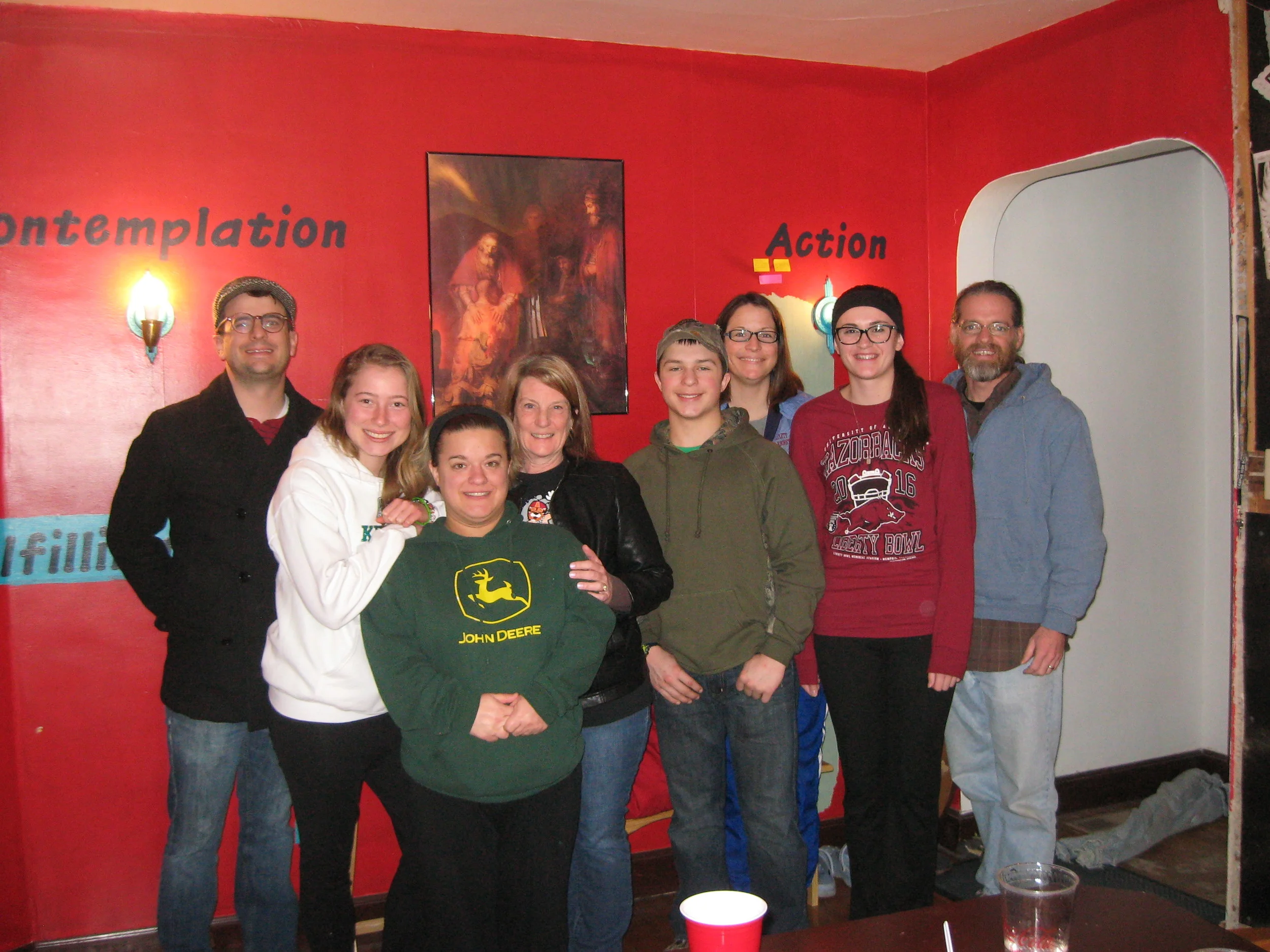 Participants from our FIRST EVER Clarify Retreat stand with Adam (on the left) Catherine (blue vest 3rd from right) and Matthew (on the right). 