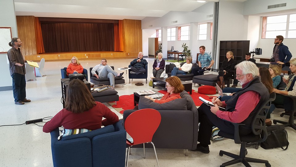 We gathered at "The Mix" which is a co-working space, housed inside White Rock United Methodist Church. 