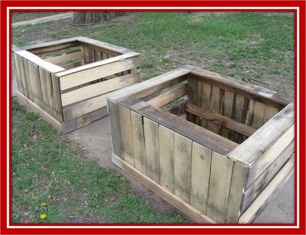 These are two garden boxes before they were painted and delivered. 