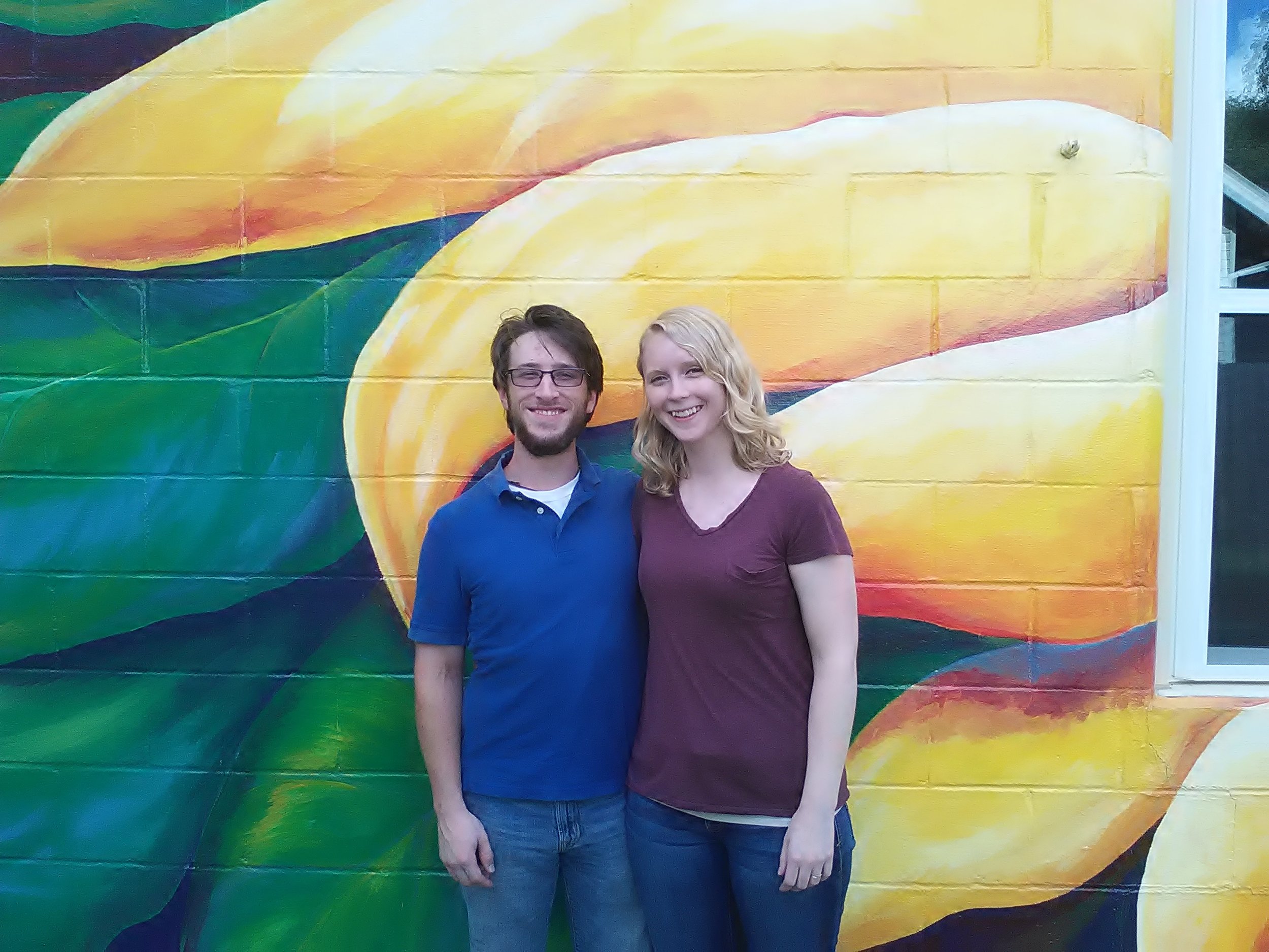 Our new intern Elisabeth and her new husband Brandon--yea! 