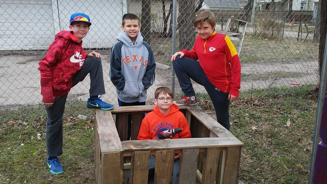 Enthusiastic young box builders!