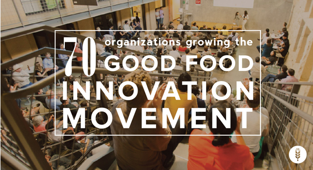 Image via Food+Tech Connect. 70 Good Food Companies -- and Counting The ‘good food innovation movement’ is growing steadily, thanks in part to organizations like these 70 listed by Food+Tech Connect . Some of our favorites: Hot Bread Kitchen , a bakery that supports foreign-born and low-income men and women and bakes delicious breads from around the world; Barnraiser , a crowdfunding platform specifically for sustainable food projects; and Farm Hack, an open-source community where farmers share tips, tools, and technologies they’ve found helpful on their own farms.