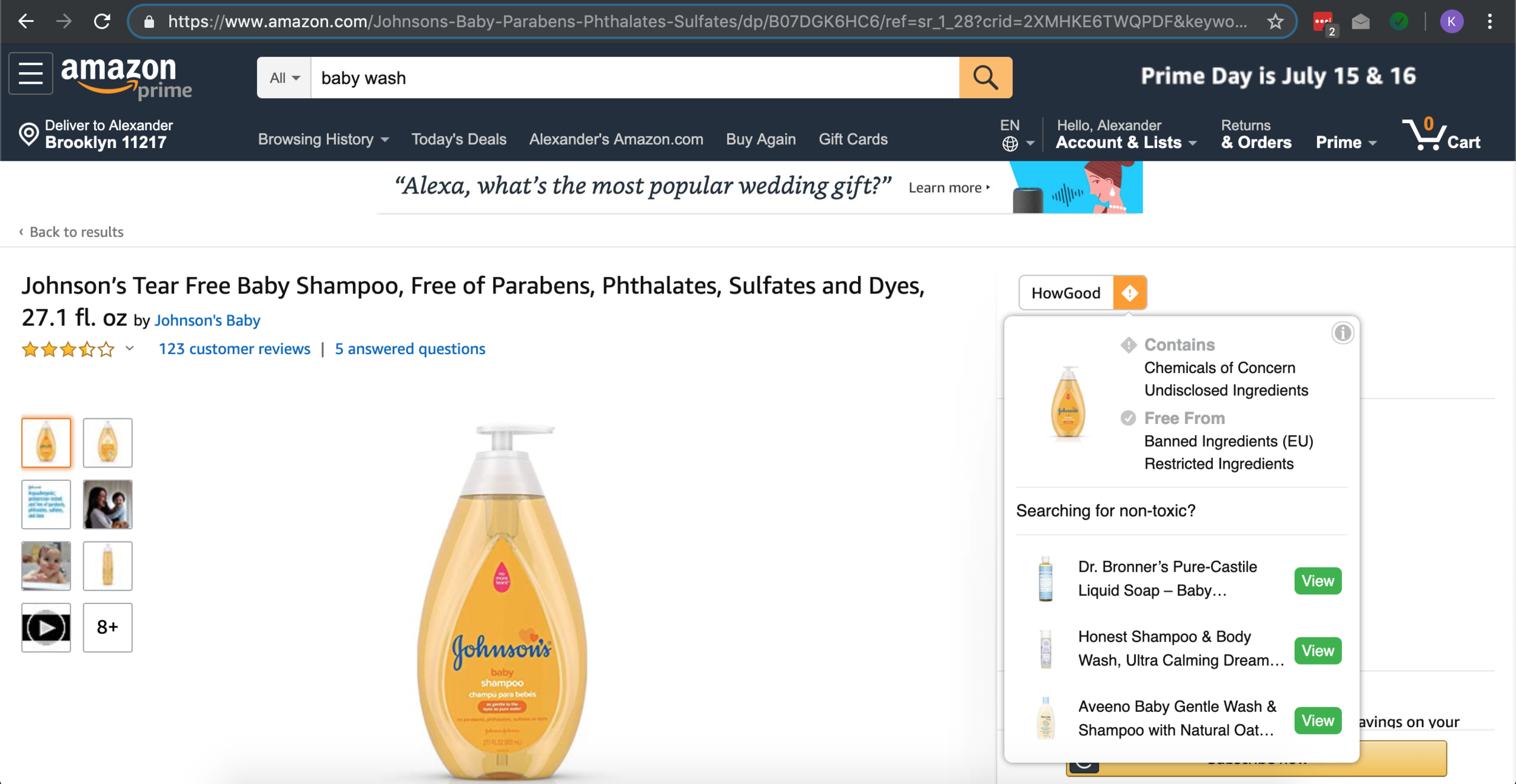The HowGood Safety Scanner plug-in instantly scans products while you shop online, revealing potential toxins and recommending non-toxic alternatives.