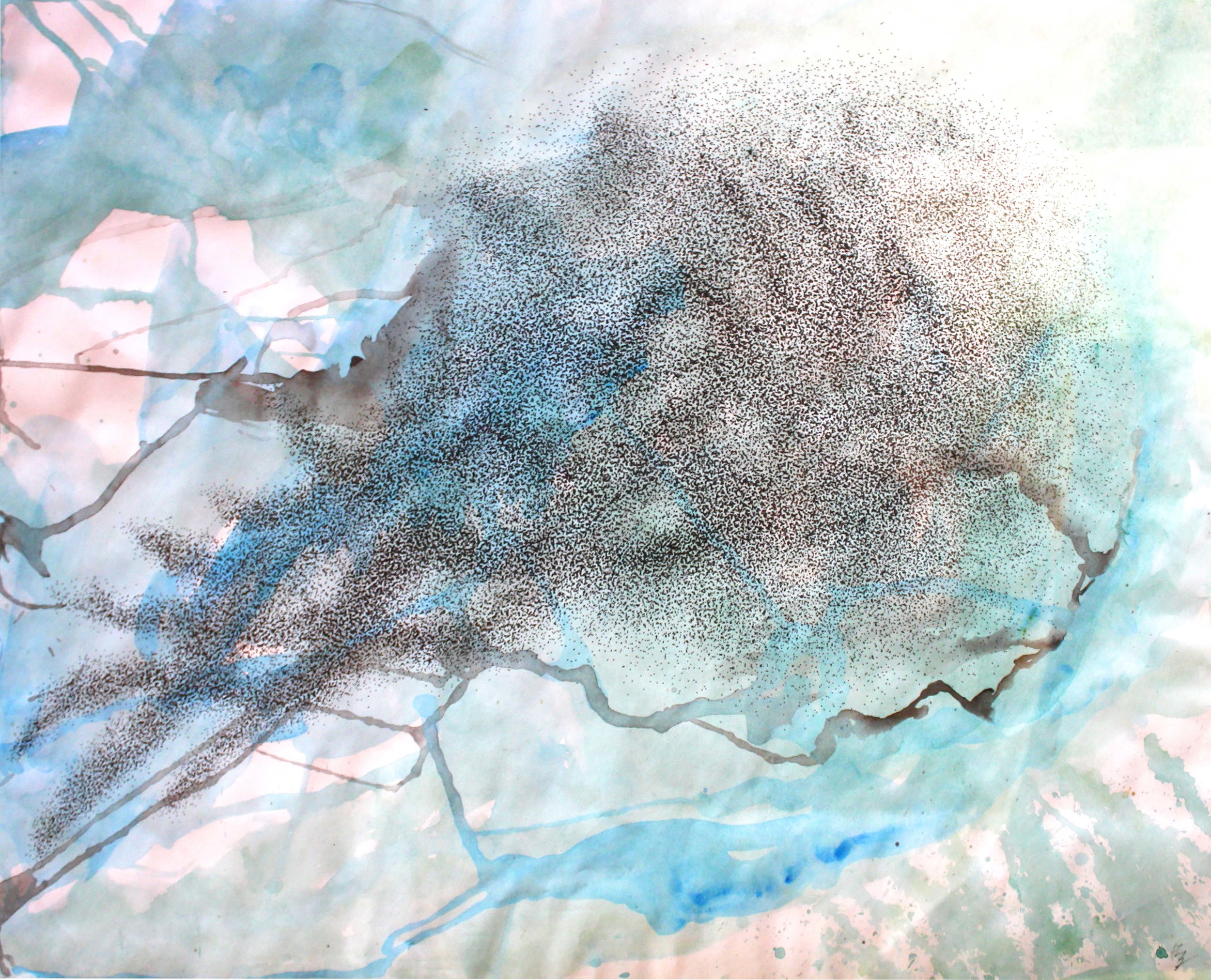 Murmure: Ranula Pen & ink, acrylic on paper 18" x 24"