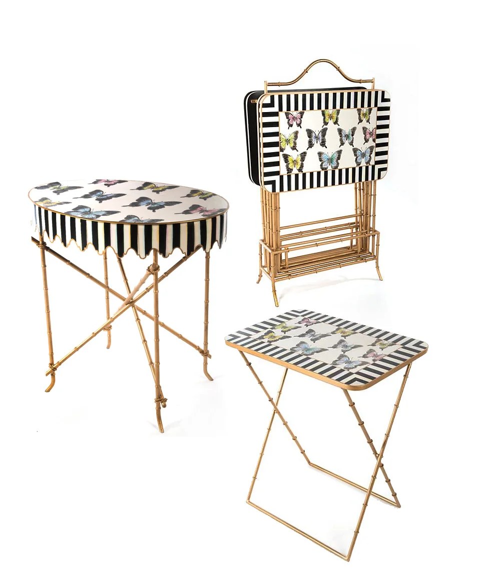 Butterfly Table and Cocktail Trays
