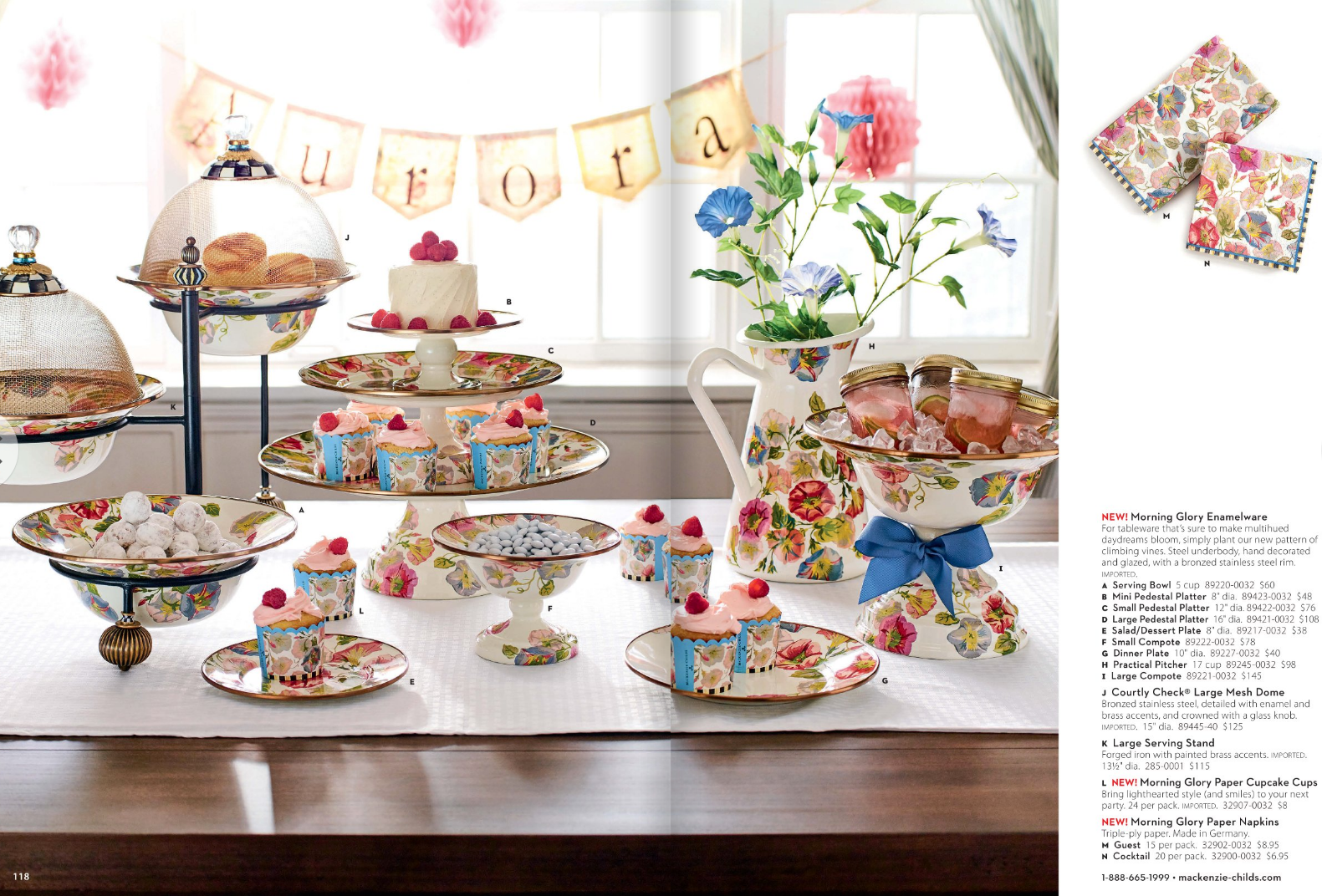Morning Glory Enamelware Line
