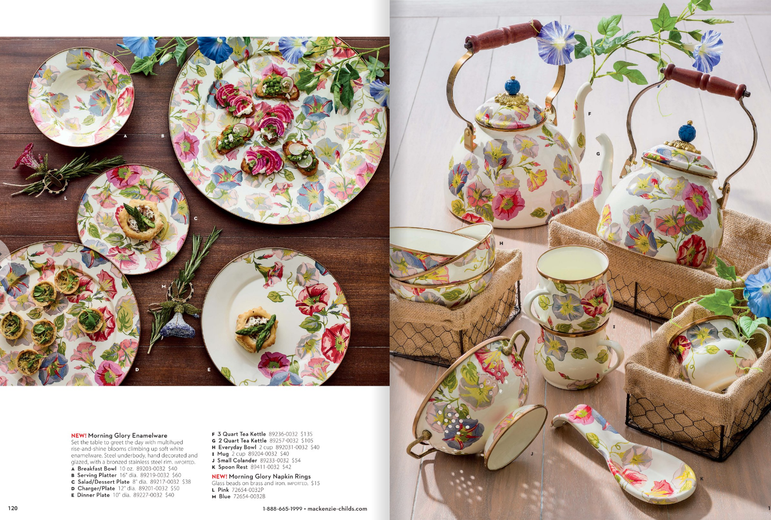 Morning Glory Enamelware Line