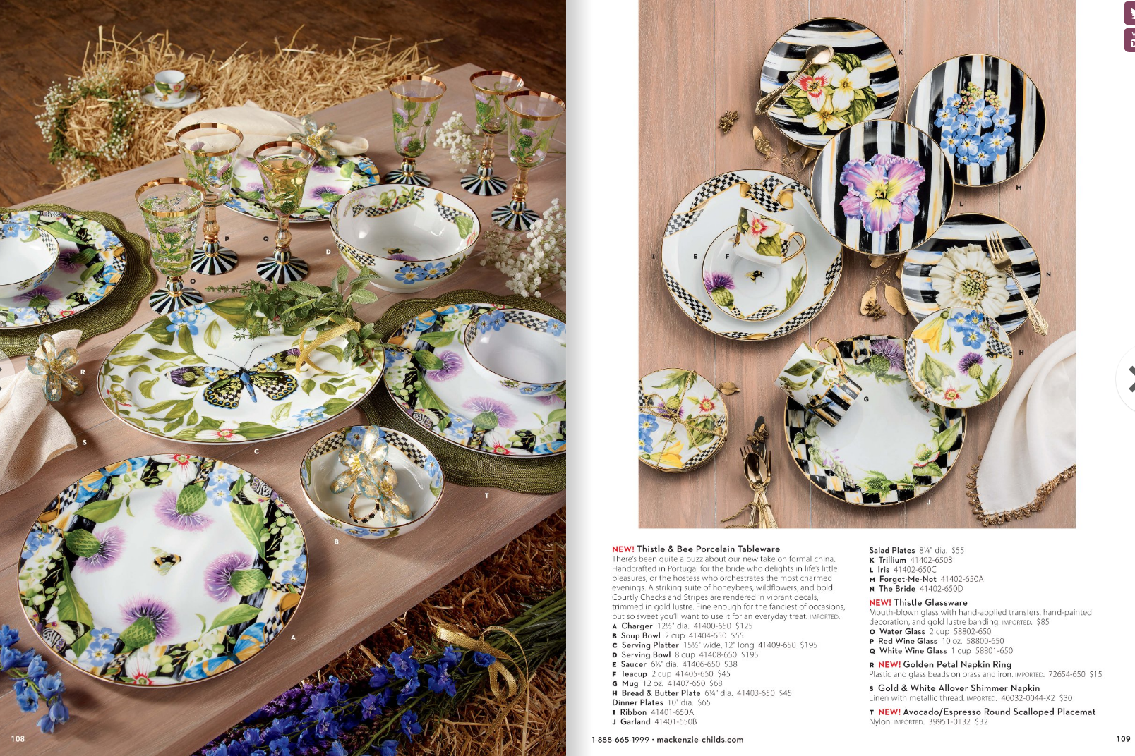 Thistle & Bee Porcelain Line