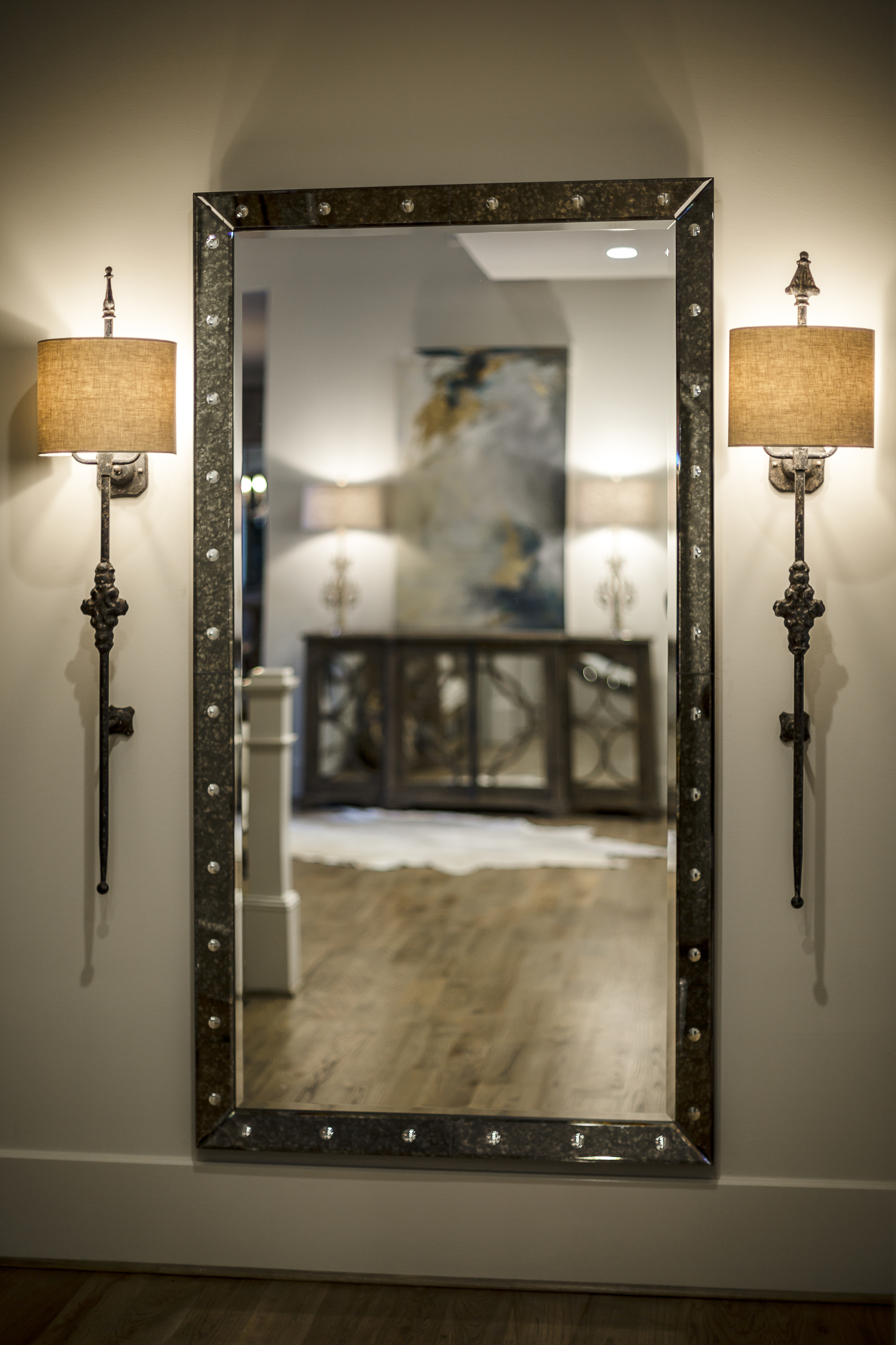 Mirror and Sconces for Outrageous Interiors, Atlanta, GA