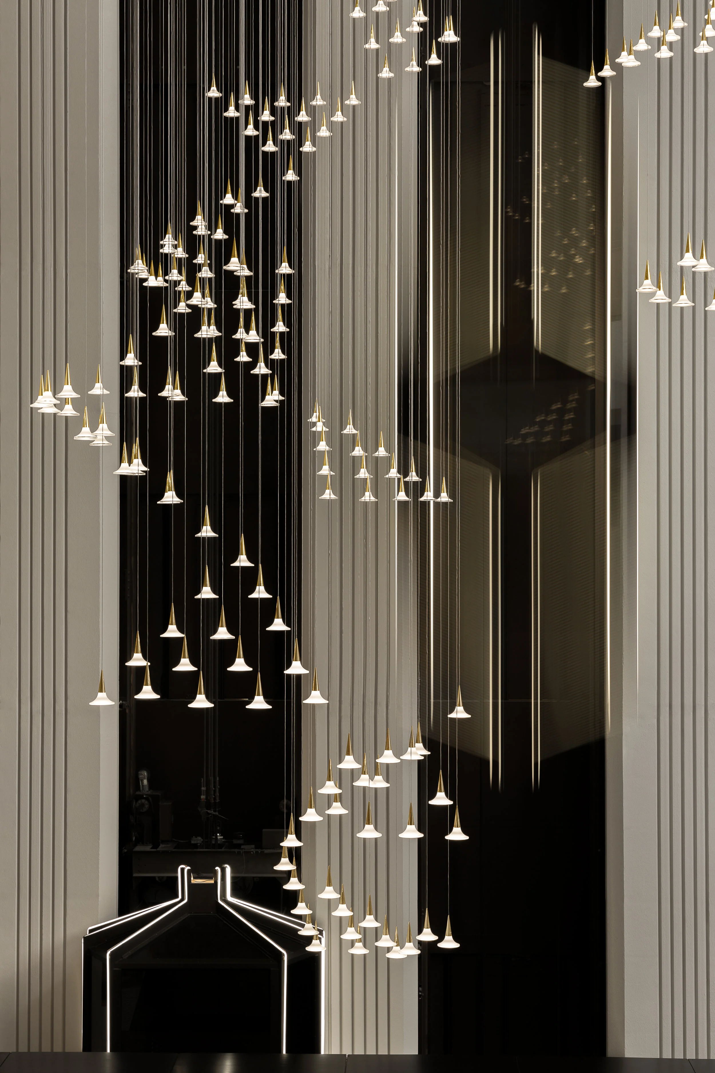 Custom Light Installation by Viso at the Atlanta Hilton