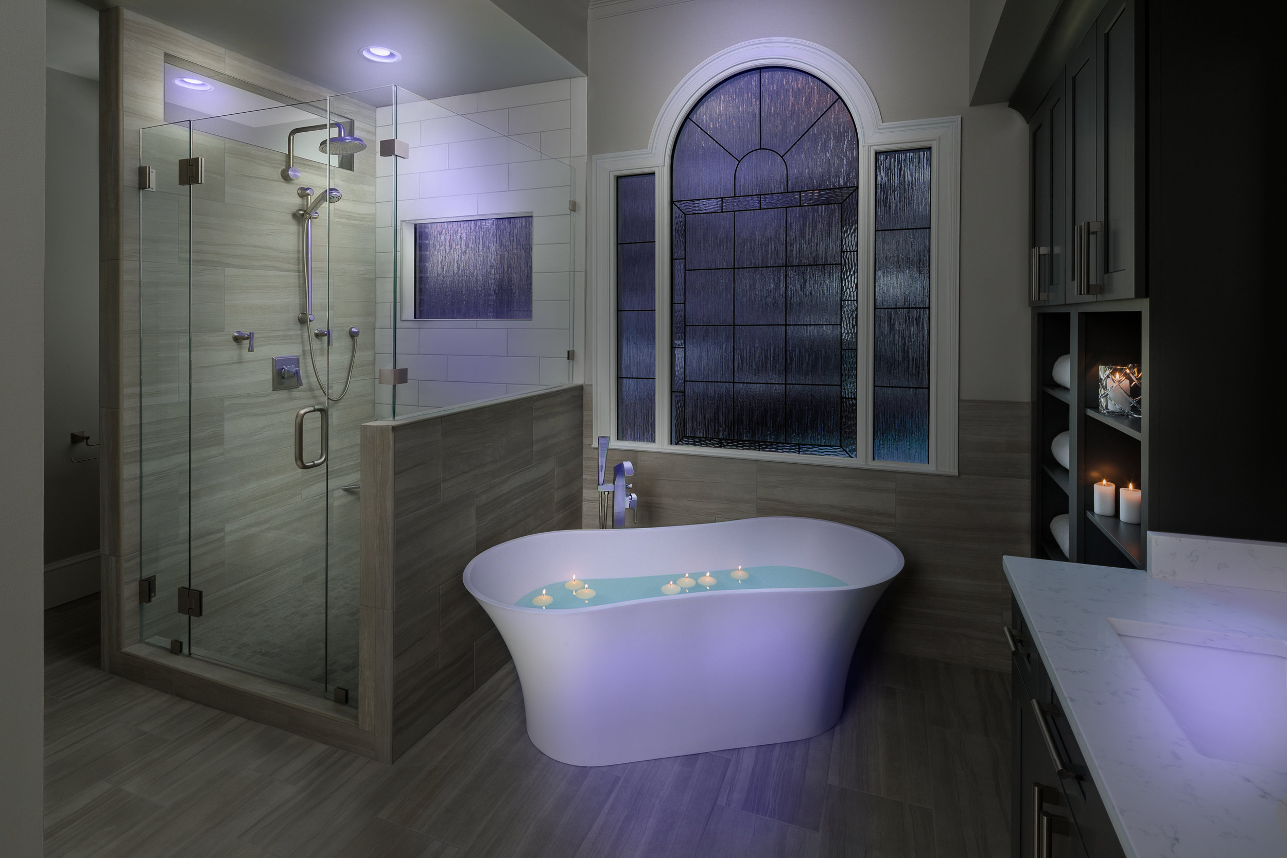 Direct Build Bathroom Sales Product Shoot - Mood Lighting