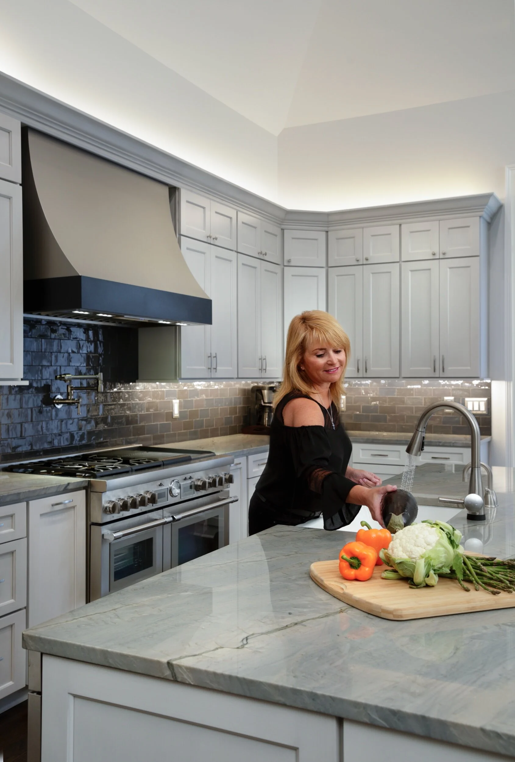 Magazine Shoot for Kitchen Remodel Featuring Homeowner