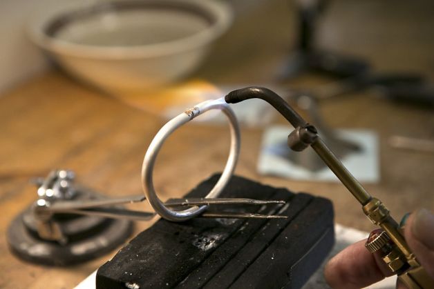Soldering a silver ring