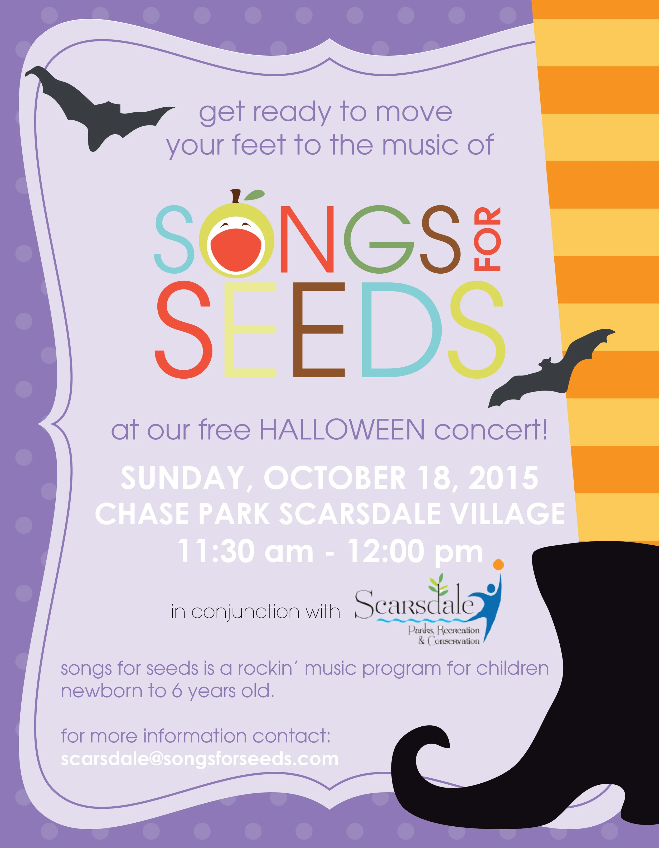 Songs for Seeds Halloween Concert