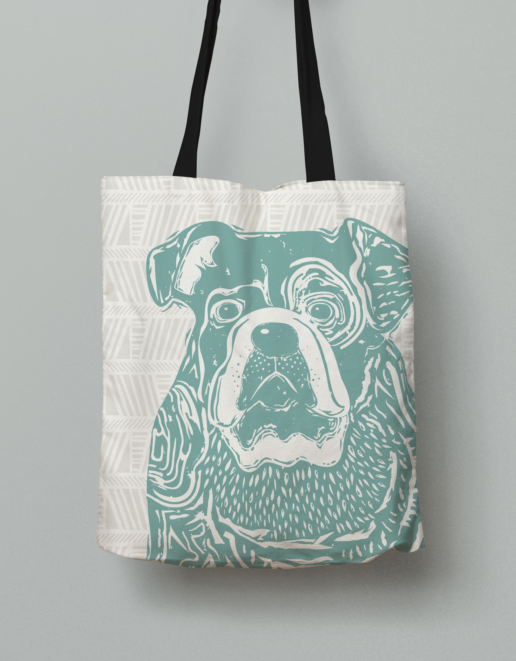 bulldog tote bag