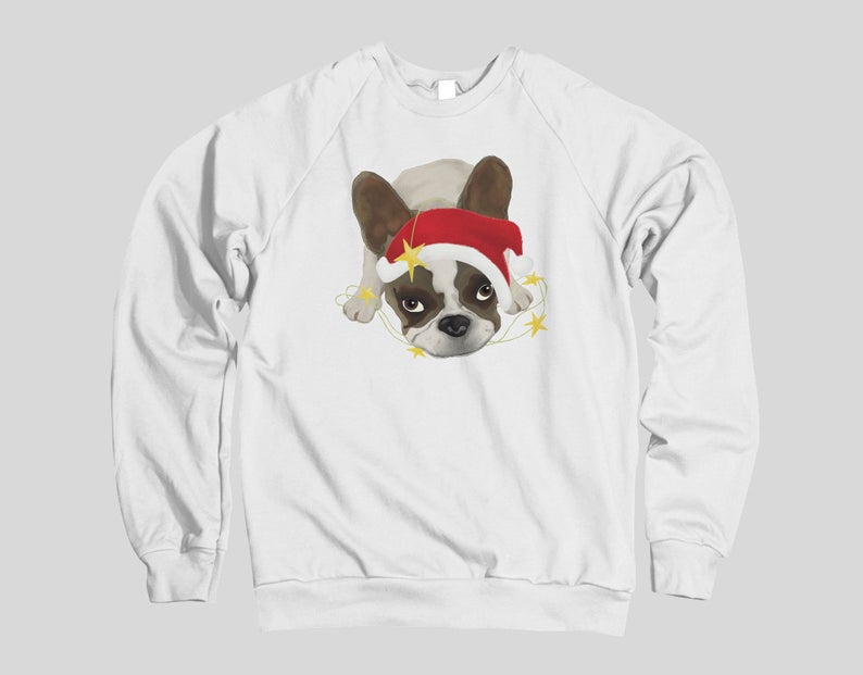 frenchie christmas sweater