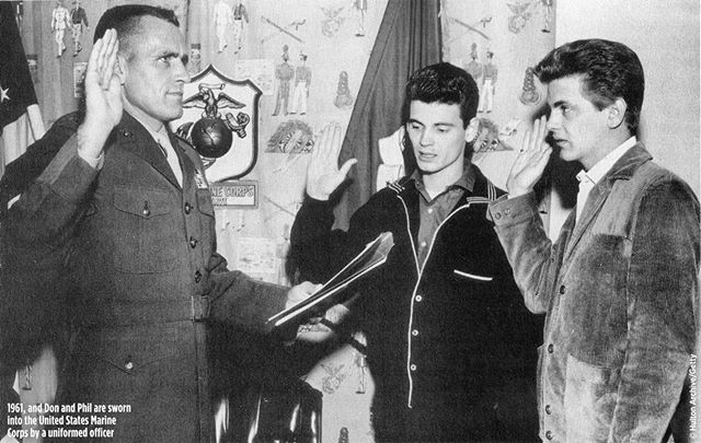 Her is a photo of Don and Phil when they joined the Marine Corp reserve.. We wanted to post this photo in honor of Memorial Day.. our federal holiday in the United States for remembering and honoring people who have died while serving in the United States Armed Forces.