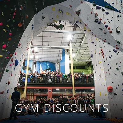 The AAC partners with gyms across the country to offer discounts at climbing gyms.