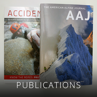 The American Alpine Journal and Accidents in North American Climbing are included as part of your membership each summer.