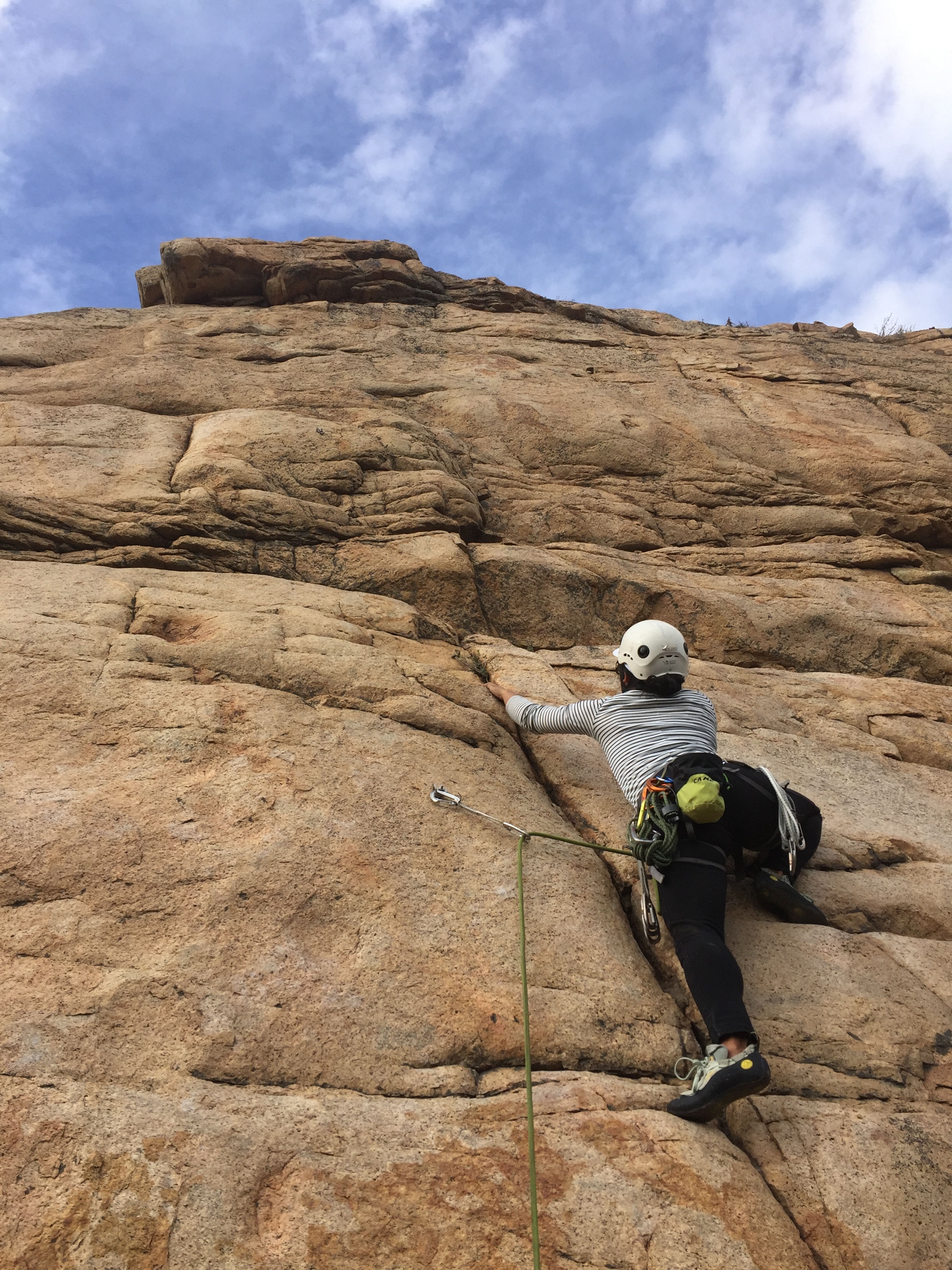 AAC Member Melissa Angeles on her first ever outdoor lead! Photo cred: Jonathan Wachtel.