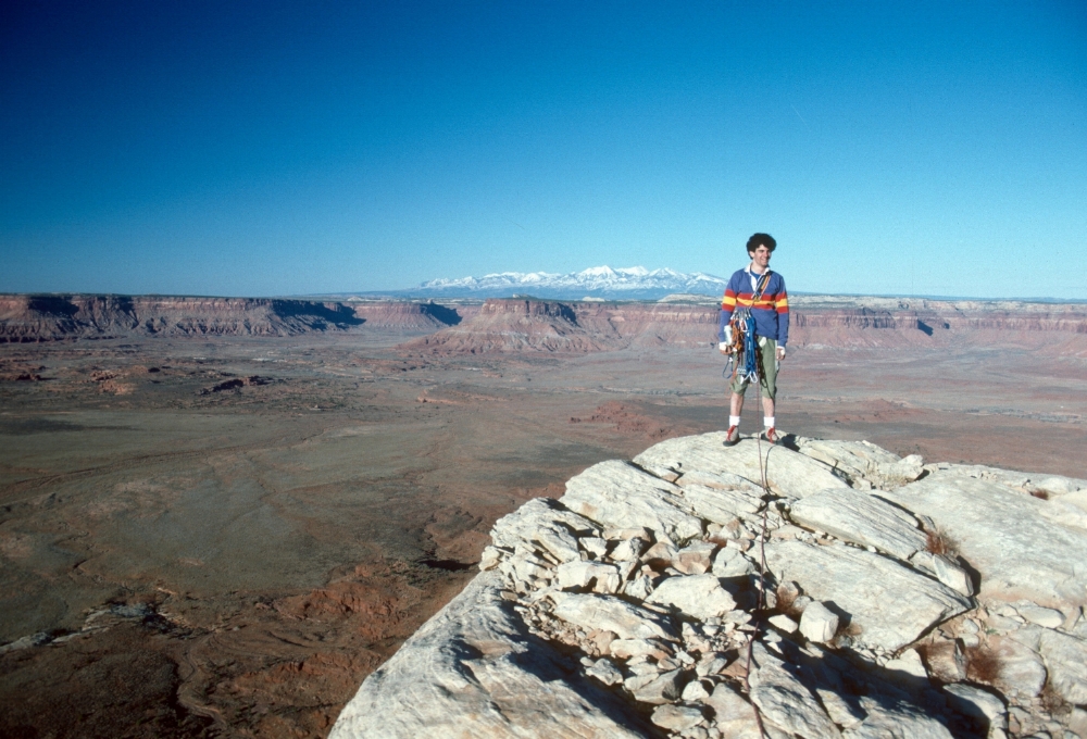 John Climaco Climbing in Southeast Utah in the 1980s.