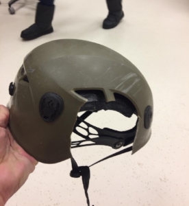 Ryan Montoya's climbing helmet.