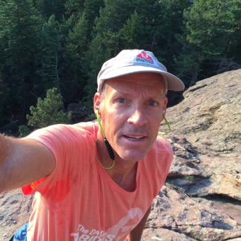 Bill Wright scrambling in Boulder Colorado's Flatirons.