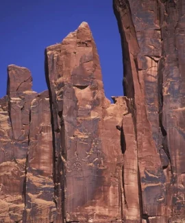 Hummingbird Spire on the Bridger Jack formation. The accident was in the notch to the right. Photo by Brad Brandewie.