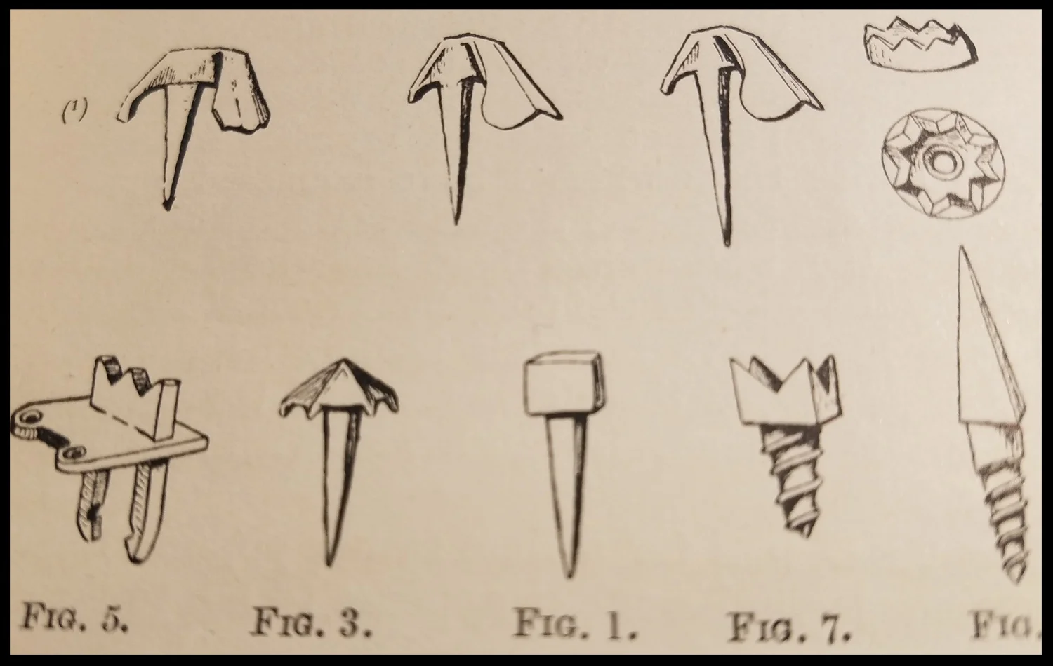 Illustration of boot nails from Mountaineering Art by Harold Raeburn, 1920.