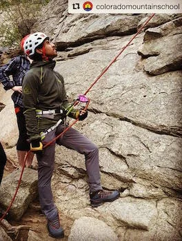 Back at work as a climbing guide.