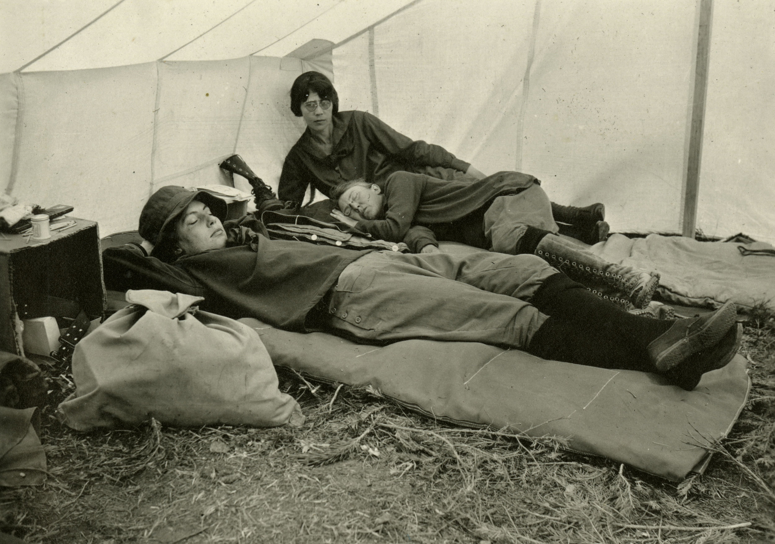 Women resting during a CMC outing in the 1920s.