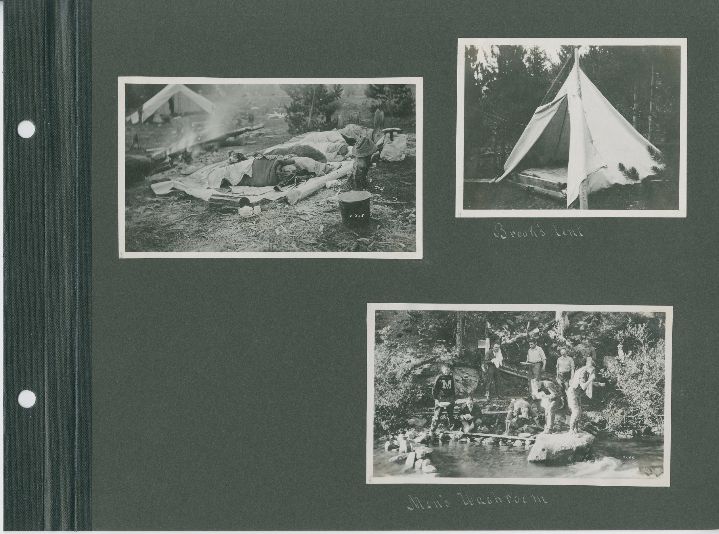  Top right: Brook’s Tent, Bottom: Men’s Washroom 