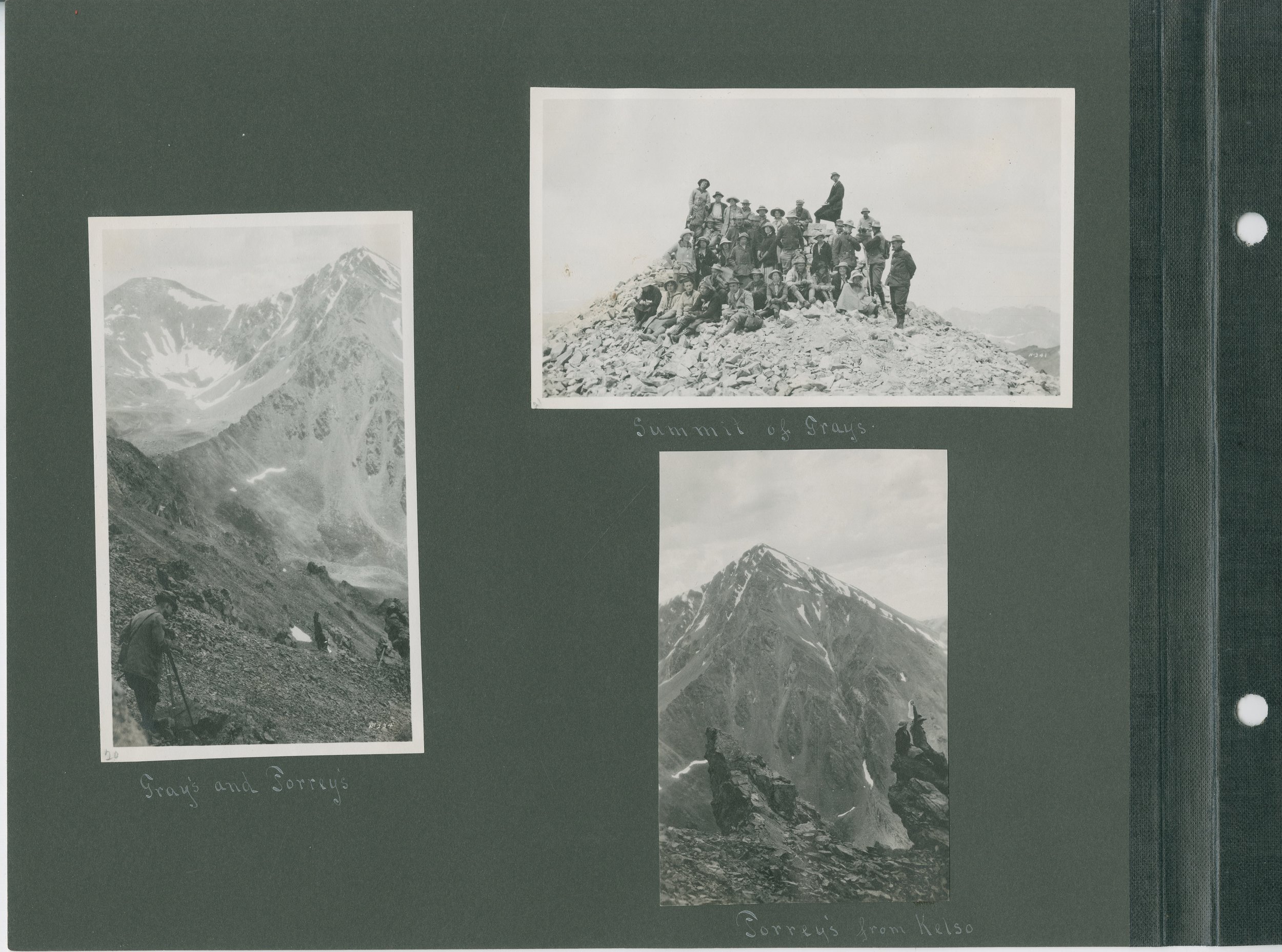  Left: Gray’s and Torrey’s, Top right: Summit of Gray’s, and Bottom right: Torrey’s from Kelso 