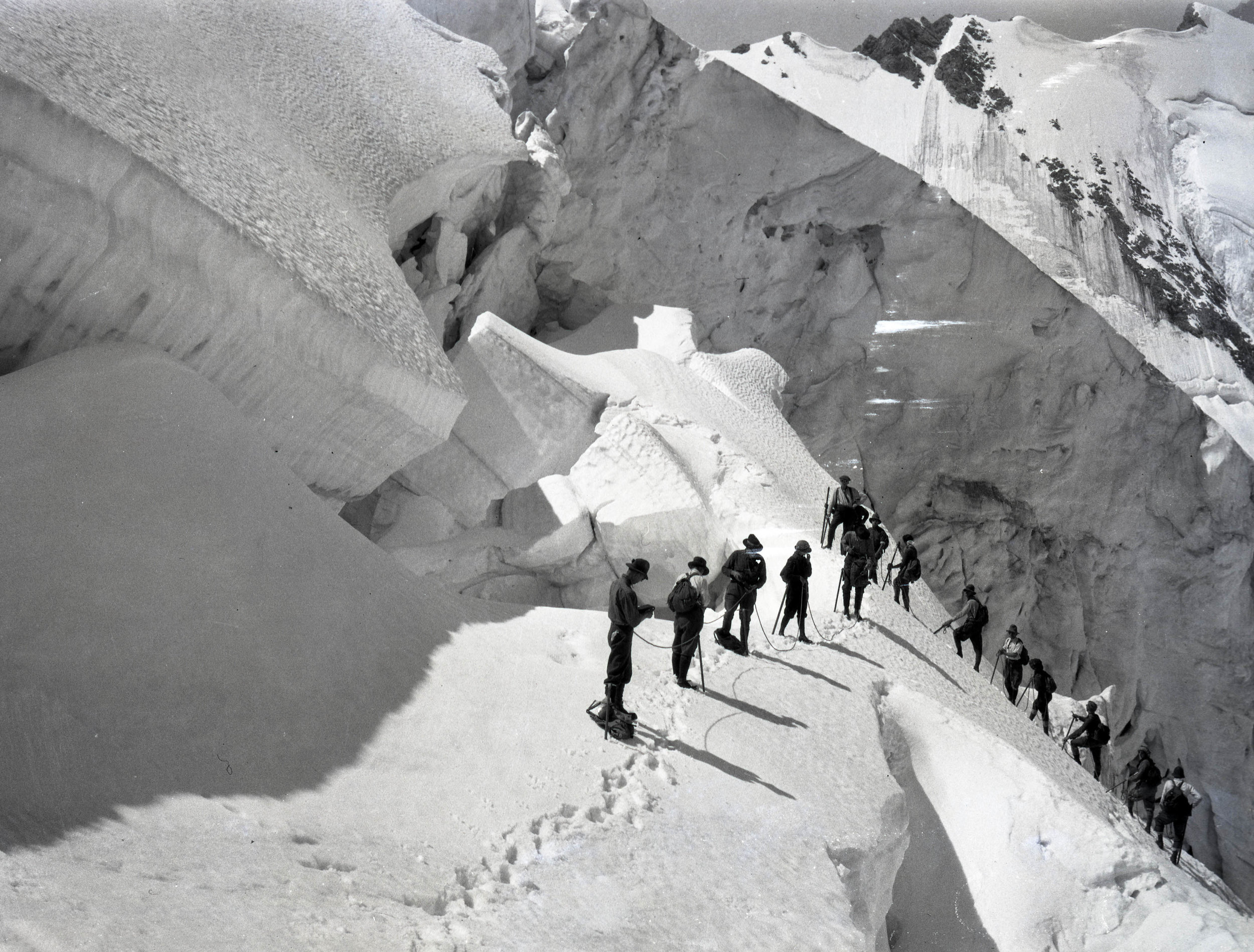 Climbing group on Resplendent Mountain in Canada
