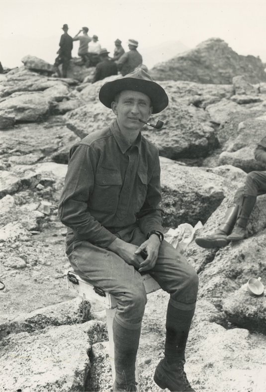 A young Carl on the summit of Mount Evans. Blaurock Collection, AAC Library. 
