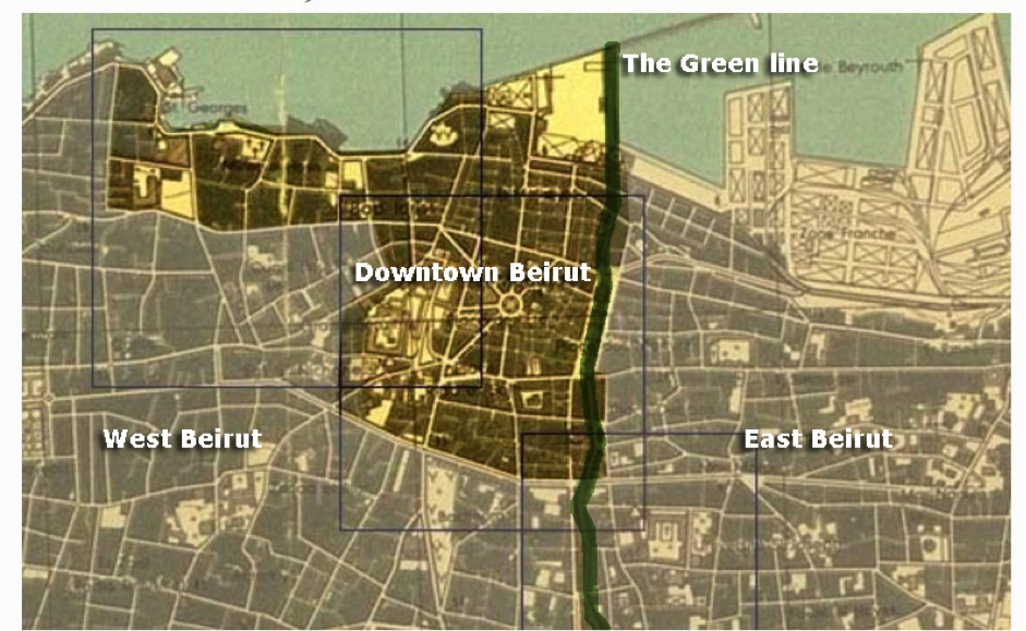 Зеленая линия карта. Зеленая линия Бейрут. Beirut Map. Карта Грин линия. Beirut Central District Map.