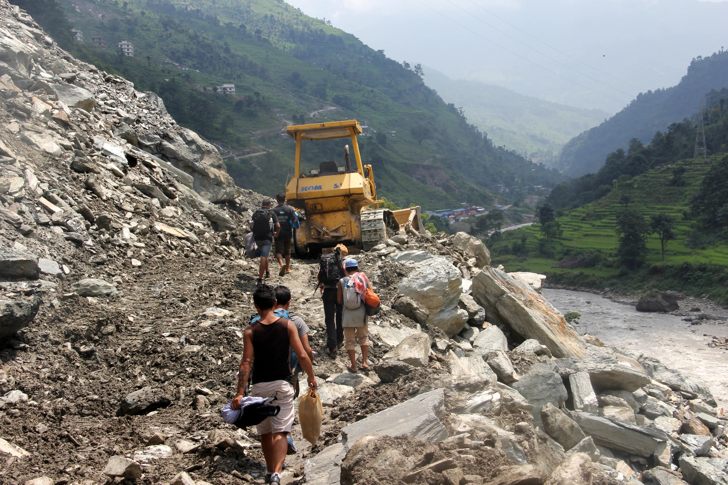 Landslides on our way