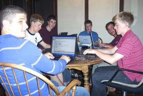 Zuckerbeg circa 2004 coding up the storm that would become 'The Facebook'.