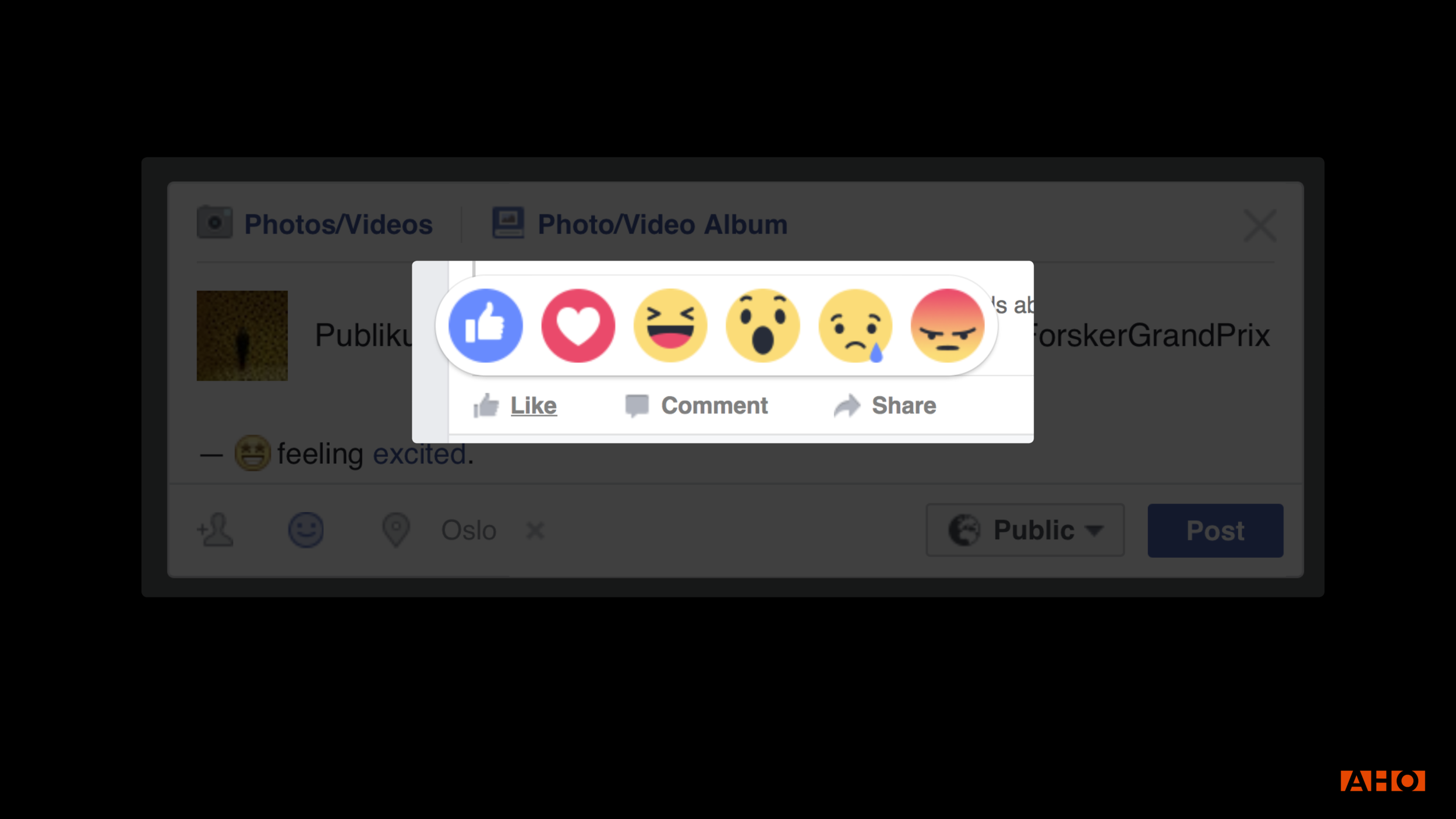 Facebook Reactions are designed to make you post more than those cosy family pictures many previously posted on Facebook. They have provided ways of expressing yourself as angry and sad, and made way for people to share e.g. upsetting news and serious matters. These choices are also shaping how we view Facebook as a room for conversations. 