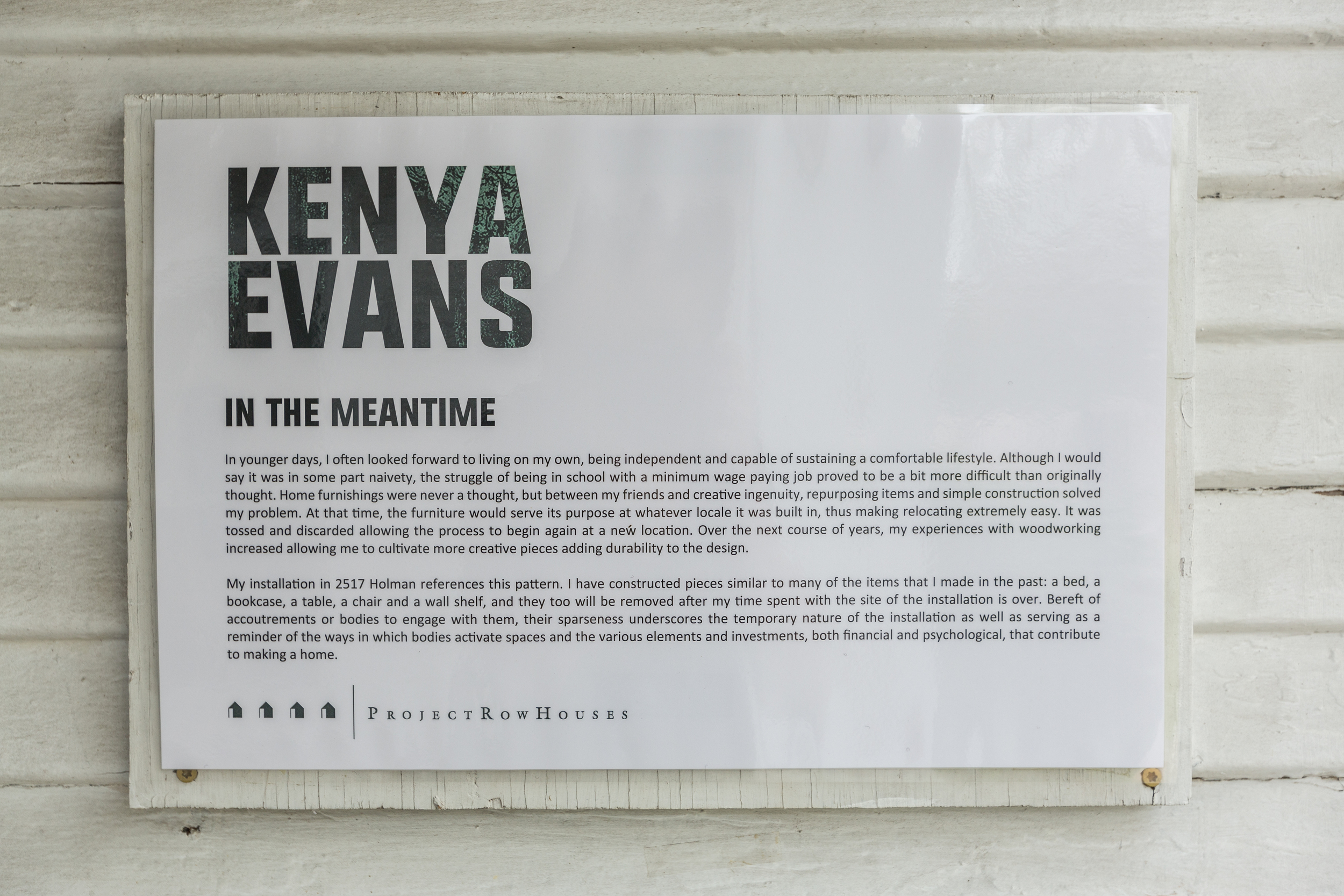  Kenya Evans, In the Meantime 