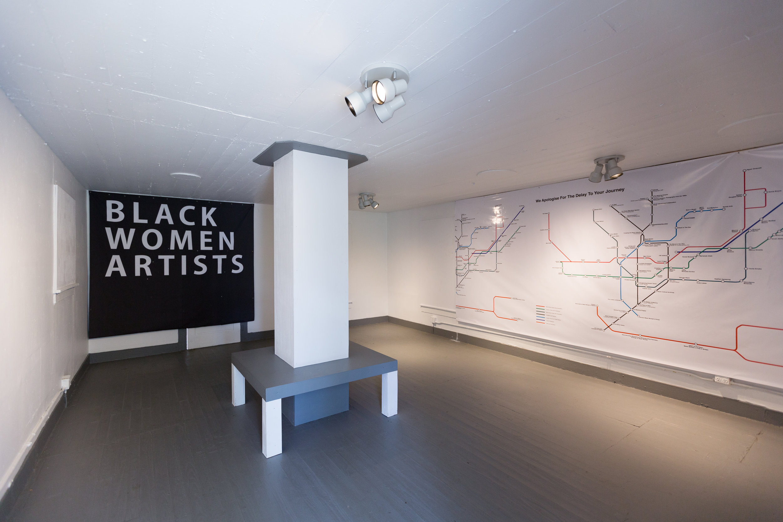  THICKER/BLACK LINES , UK Group of Black Women Artists for Black Lives Matter, 2017, curated by Ryan N. Dennis. Photo by Alex Barber. 
