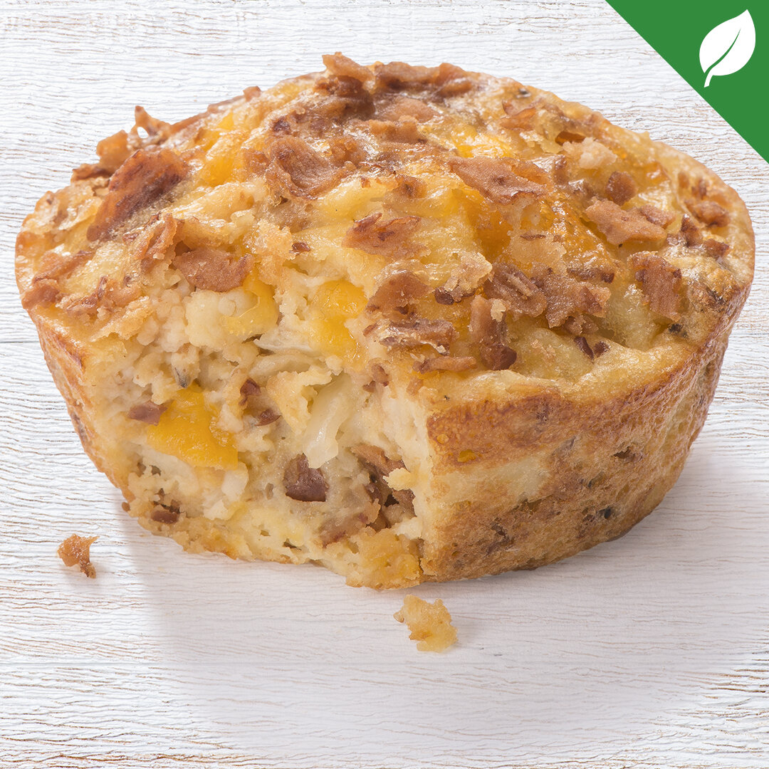 veggie bacon and potato frittata with bite