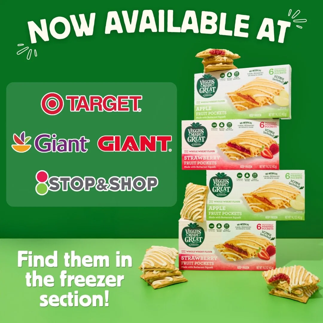 Our new Fruit Pockets are expanding! You can now find them in select @Target stores, @giant, @giantfood and @stopandshop 🛒 (&amp; more stores coming soon!)

Veggie-powered, toaster pastry inspired, made for busy mornings &amp; for anyone who refuses