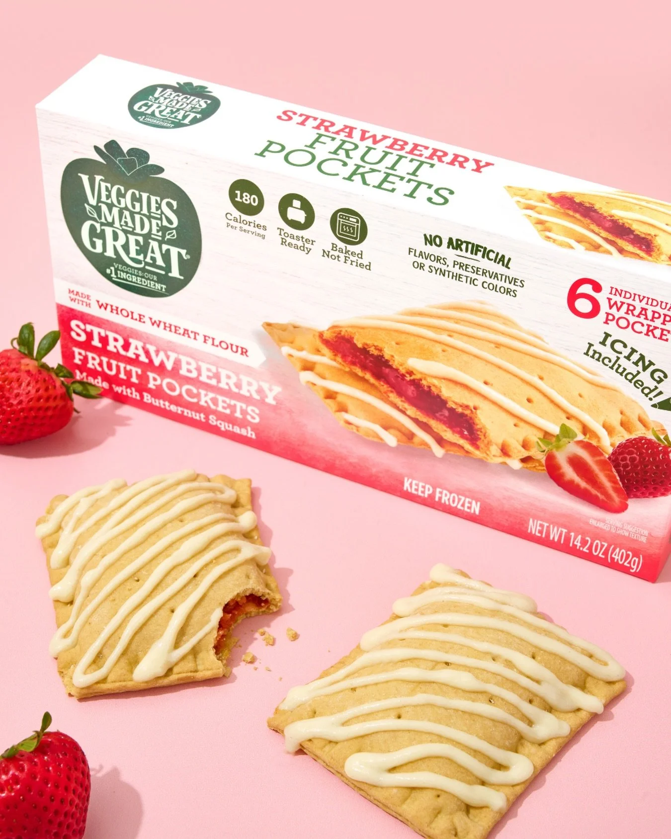 Today is National Eat More Fruits &amp; Vegetables Day 🍓🥦🥕(there really is a holiday for everything!)

Our Strawberry Fruit Pockets understood the assignment - they&rsquo;re made with real strawberries and butternut squash for the sweetest way to 